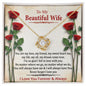To My Beautiful Wife - Love Knot Necklace