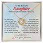 To My Beautiful Daughter - Love Knot Necklace