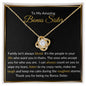 To My Amazing Bonus Sister - Love Knot Necklace