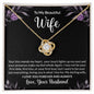 To My Beautiful Wife - Love Knot Necklace