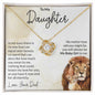To My Daughter Love Dad Love Knot Necklace