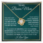 To My Bonus Mom I Love You Love Knot Necklace