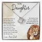To My Daughter Love Dad Love Knot Necklace
