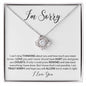 I'M SORRY LOVE KNOT NECKLACE