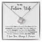 To My Future Wife Love Knot Necklace.