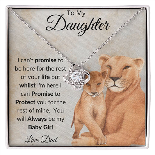 To My Daughter Love Dad - Love Knot Necklace
