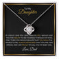 To My Daughter - Love Knot Necklace
