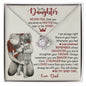 To My Daughter  Love Dad - Love Knot Necklace