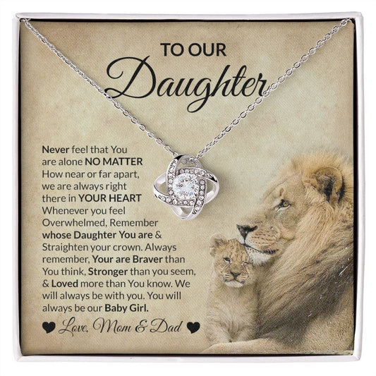 To Our Daughter - Love Knot Necklace