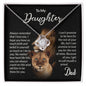 To My Daughter Love Dad Love Knot Necklace