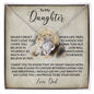 To My Daughter Love Dad Love Knot Necklace