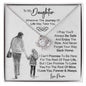 To My Daughter  Love Mom  Love Knot Necklace