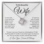 To My Beautiful Wife - Love Knot Necklace