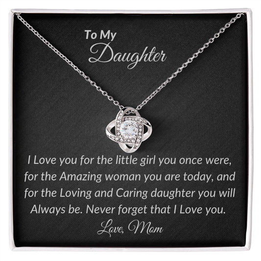 To My Daughter - Love Knot Necklace