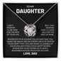To My Daughter Love Dad Love Knot Necklace