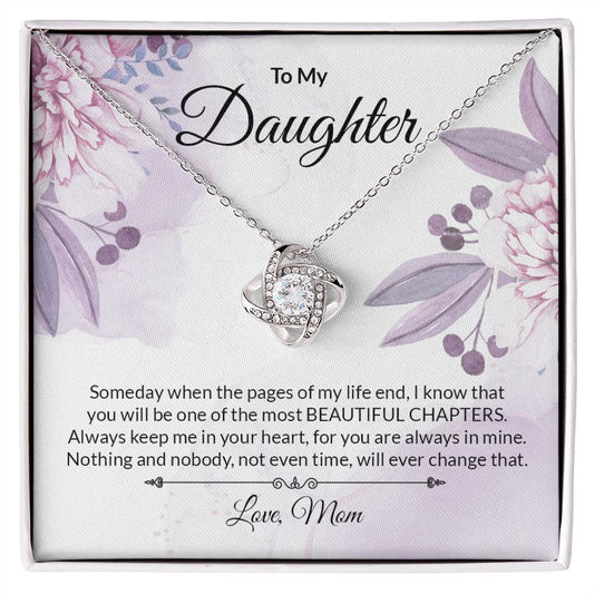 To My Daughter - Love Knot Necklace