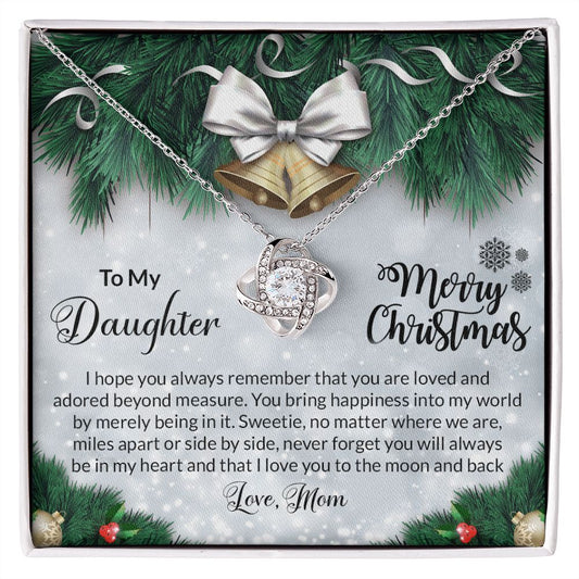 To My Daughter - Love Knot Necklace