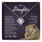 To My Daughter Love Mom Love Knot Necklace