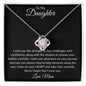To My Daughter - Love Knot Necklace