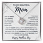 To My Beautiful Mom Love Knot Necklace