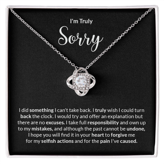I'M TRULY SORRY LOVE KNOT NECKLACE