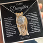 To My Daughter Love Mom Love Knot Necklace