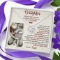 To My Daughter  Love Dad - Love Knot Necklace