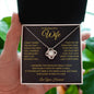 To My Beautiful Wife Love Knot Necklace