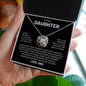 To My Daughter Love Dad Love Knot Necklace
