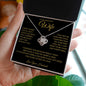 To My Beautiful Wife Love Knot Necklace