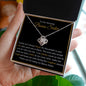 To My Amazing Bonus Sister - Love Knot Necklace