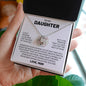 To My Daughter Love Mom  Love Knot Necklace