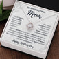 To My Beautiful Mom Love Knot Necklace