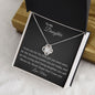 To My Daughter - Love Knot Necklace