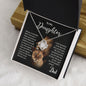 To My Daughter Love Dad Love Knot Necklace