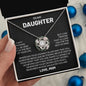 To My Daughter Love Mom Love Knot Necklace