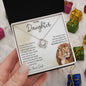 To My Daughter Love Dad Love Knot Necklace
