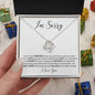 I'M SORRY LOVE KNOT NECKLACE