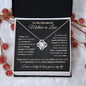 To My Wonderful Mother In Law Love Knot Necklace.