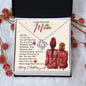 To My Beautiful Mom - Love Knot Necklace