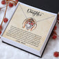 To My Daughter Love Mom - Love Knot Necklace