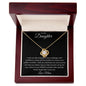 To My Daughter - Love Knot Necklace