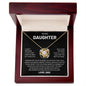 To My Daughter Love Dad Love Knot Necklace