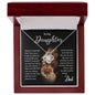 To My Daughter Love Dad Love Knot Necklace