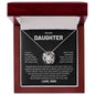 To My Daughter Love Mom Love Knot Necklace