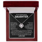 To My Beautiful Daughter Love Knot Necklace