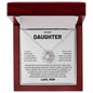 To My Daughter Love Mom  Love Knot Necklace