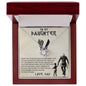 To My Daughter Love Dad Love Knot Necklace