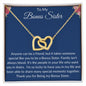 To My Bonus Sister - Interlocking Hearts Necklace