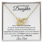 To My Beautiful Daughter - Interlocking Hearts Necklace
